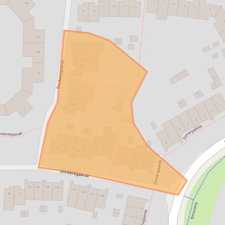 Kaart van postcodegebied 3436ZD.