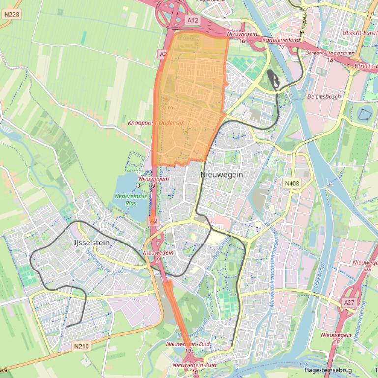 Kaart van postcodegebied 3437.