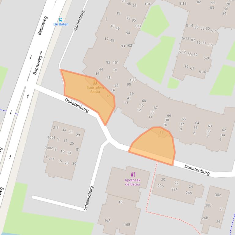 Kaart van postcodegebied 3437AA.