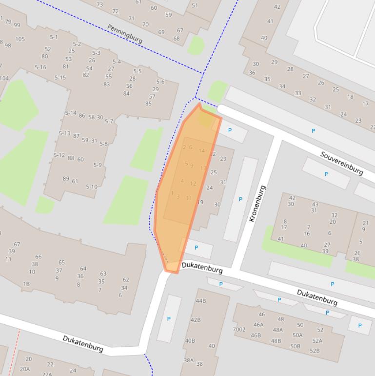 Kaart van postcodegebied 3437AJ.