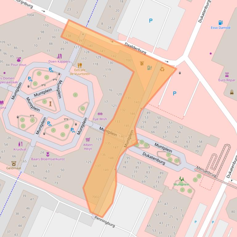 Kaart van postcodegebied 3437AZ.