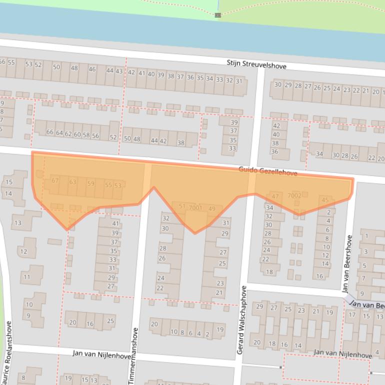 Kaart van postcodegebied 3437BE.