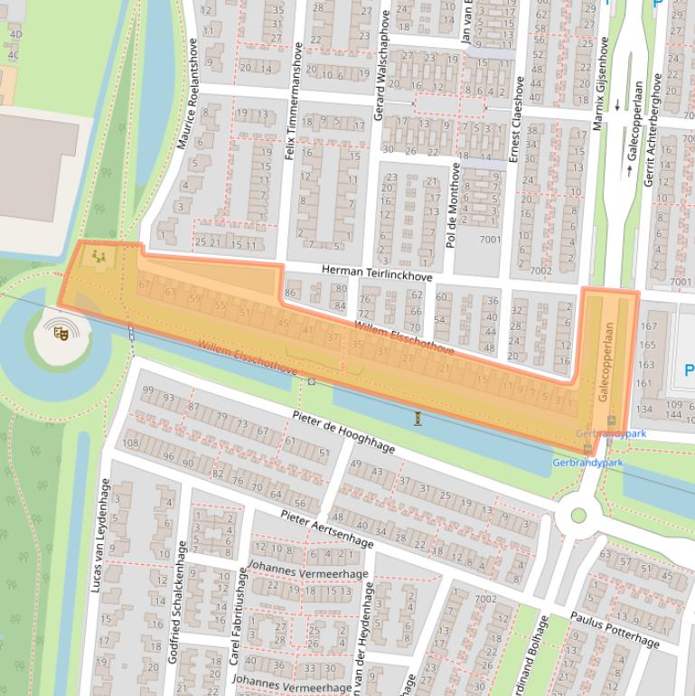 Kaart van postcodegebied 3437BM.