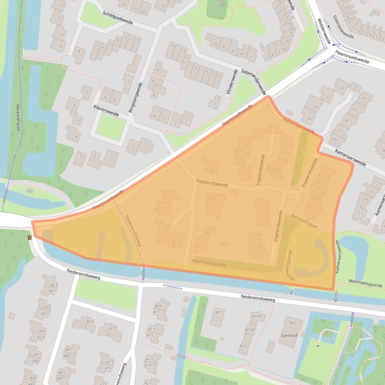 Kaart van postcodegebied 3437CC.