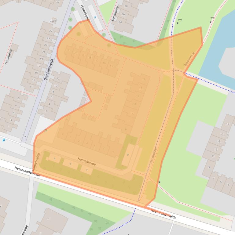 Kaart van postcodegebied 3437CD.