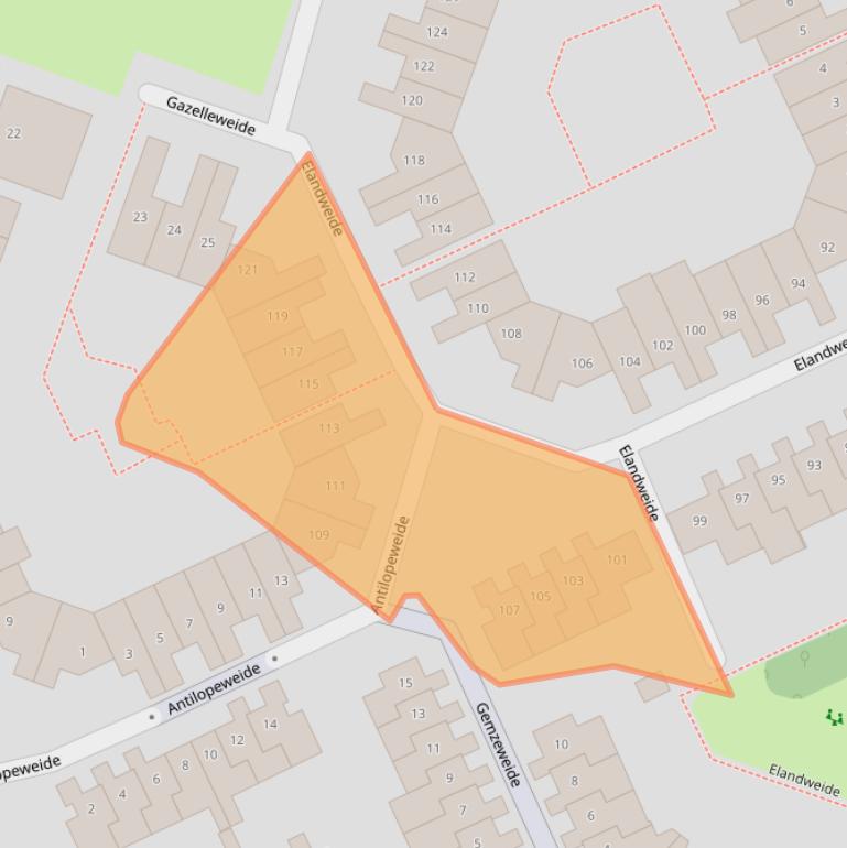 Kaart van postcodegebied 3437CP.