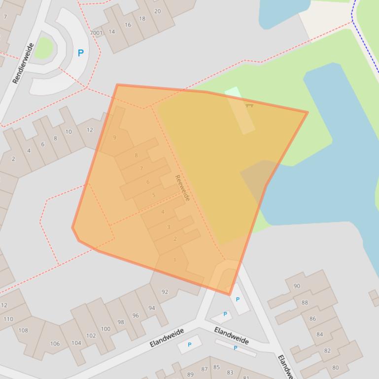 Kaart van postcodegebied 3437CW.