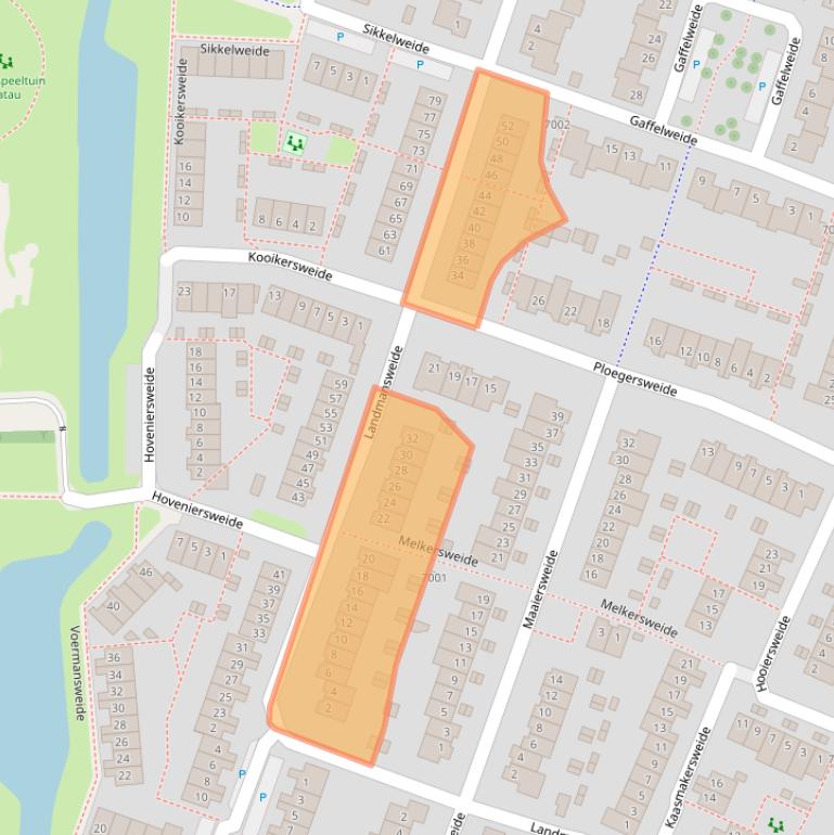 Kaart van postcodegebied 3437DC.