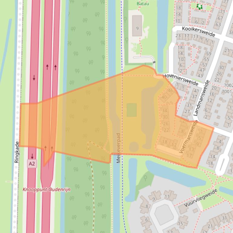 Kaart van postcodegebied 3437DG.