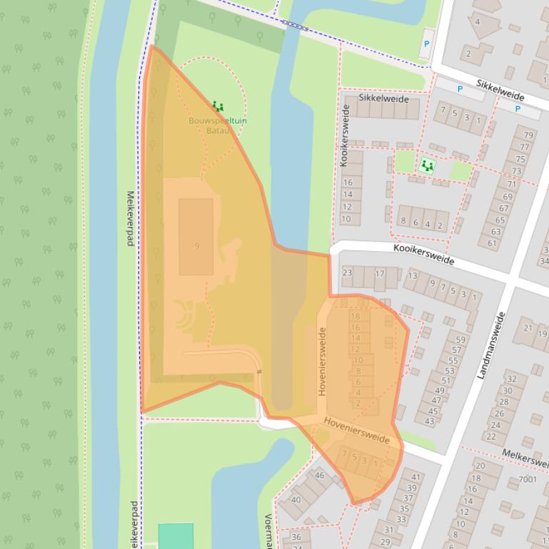 Kaart van postcodegebied 3437DH.