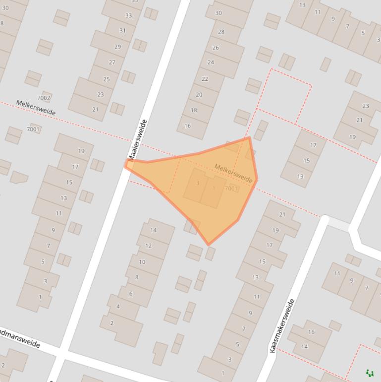 Kaart van postcodegebied 3437DL.