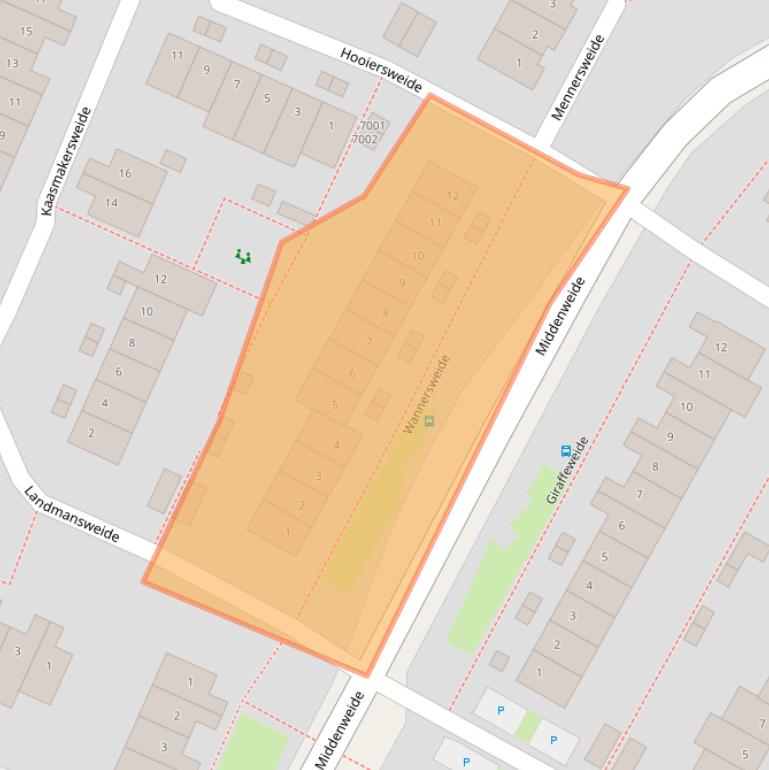 Kaart van postcodegebied 3437DP.