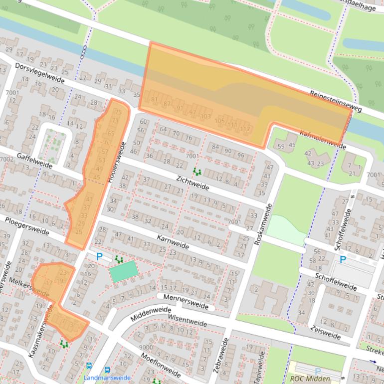 Kaart van postcodegebied 3437DS.