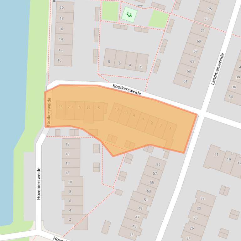 Kaart van postcodegebied 3437DX.