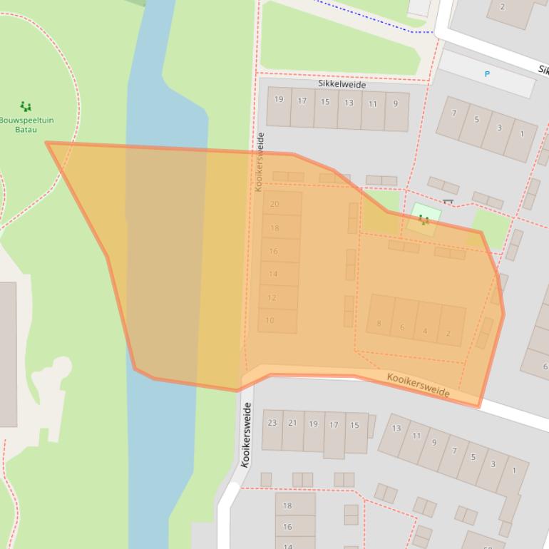 Kaart van postcodegebied 3437DZ.