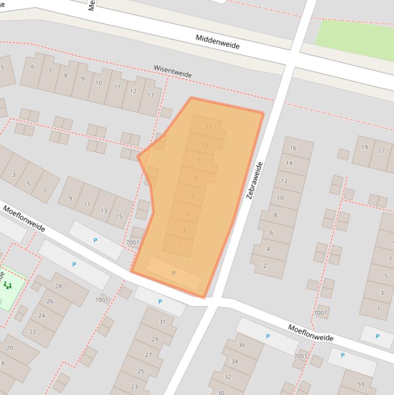 Kaart van postcodegebied 3437EC.