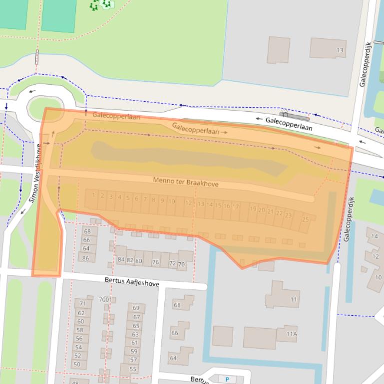 Kaart van postcodegebied 3437JP.