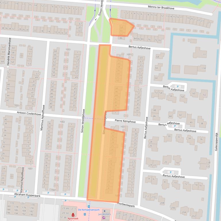 Kaart van postcodegebied 3437JS.