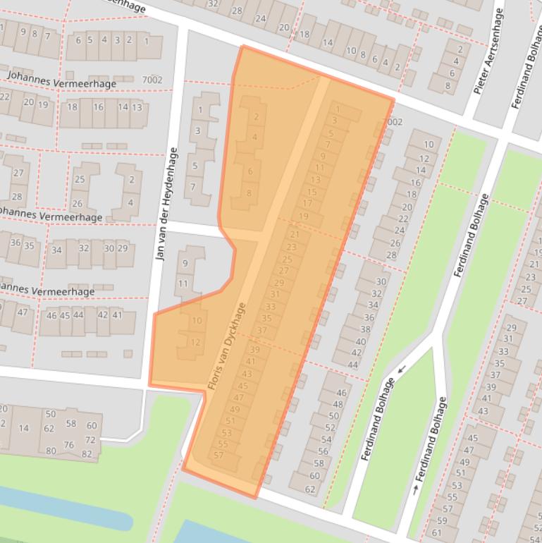 Kaart van postcodegebied 3437NJ.