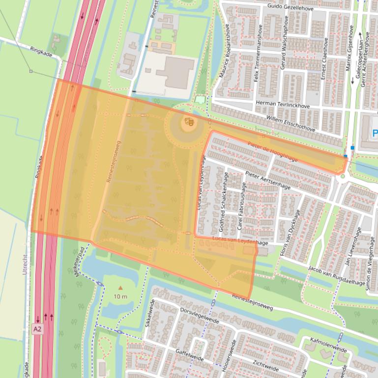 Kaart van postcodegebied 3437NS.