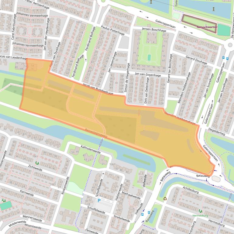 Kaart van postcodegebied 3437NT.