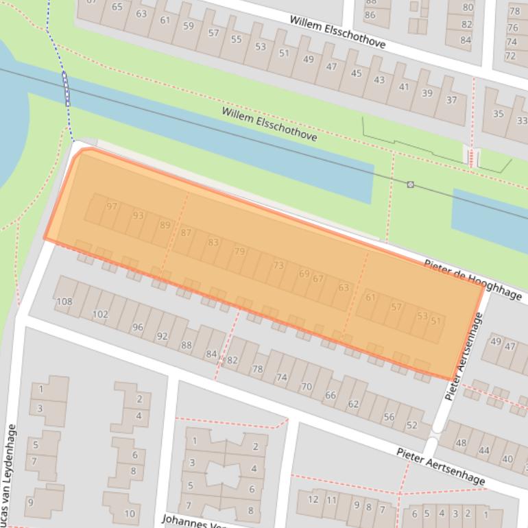Kaart van postcodegebied 3437NZ.