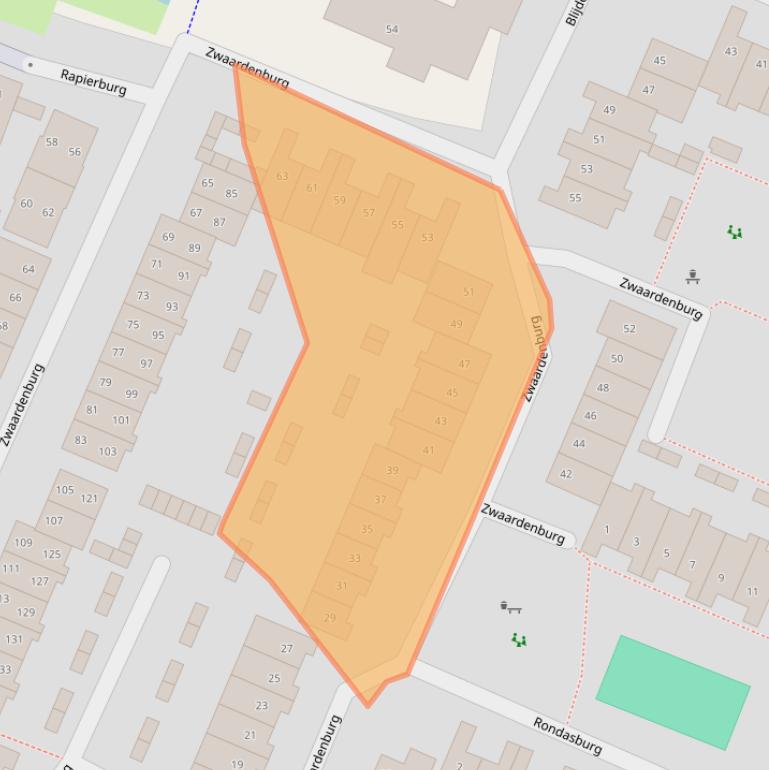 Kaart van postcodegebied 3437RJ.