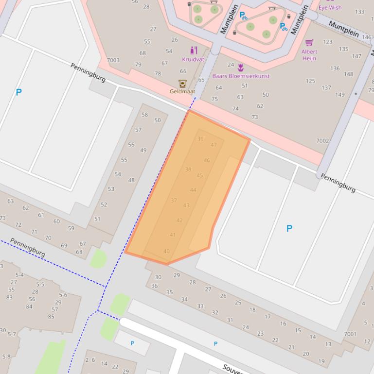 Kaart van postcodegebied 3437SG.