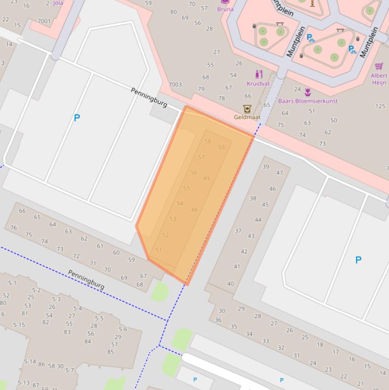 Kaart van postcodegebied 3437SH.