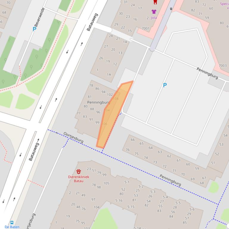 Kaart van postcodegebied 3437SM.