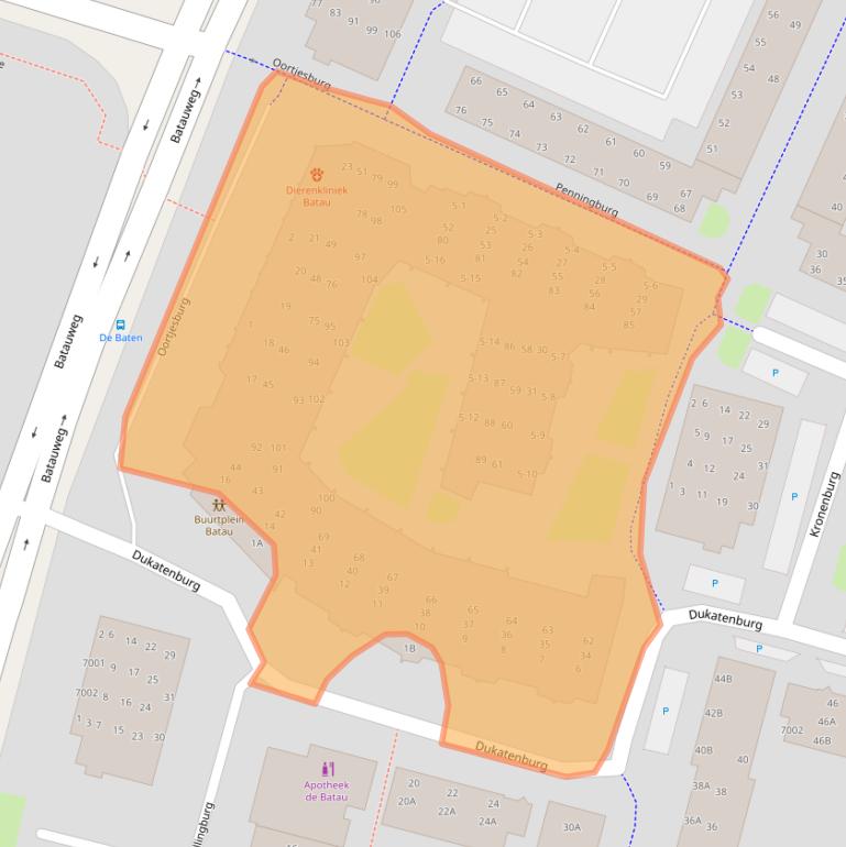 Kaart van postcodegebied 3437SX.