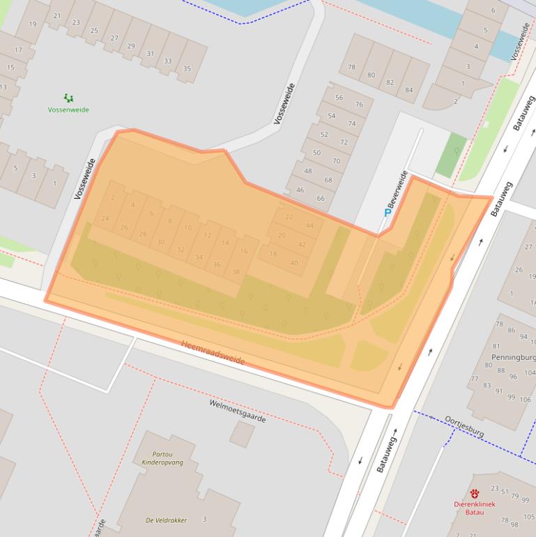 Kaart van postcodegebied 3437TD.