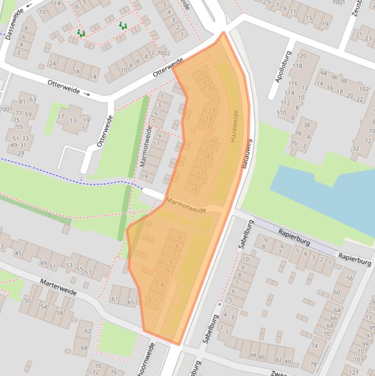 Kaart van postcodegebied 3437TW.