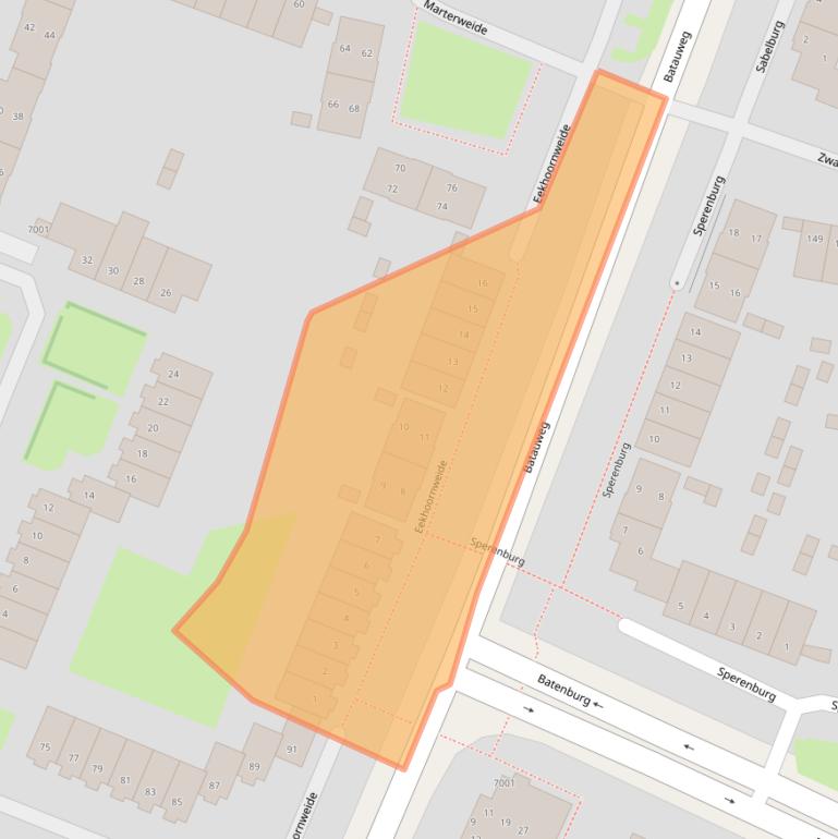 Kaart van postcodegebied 3437TX.