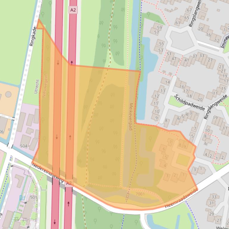 Kaart van postcodegebied 3437VA.