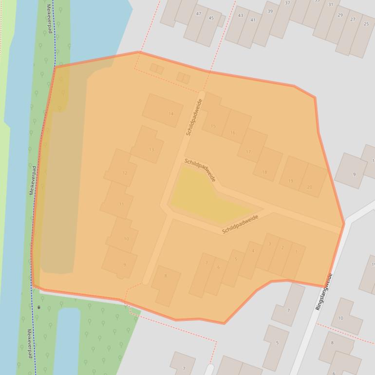 Kaart van postcodegebied 3437VB.