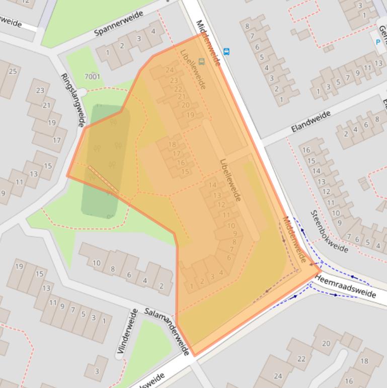 Kaart van postcodegebied 3437VJ.