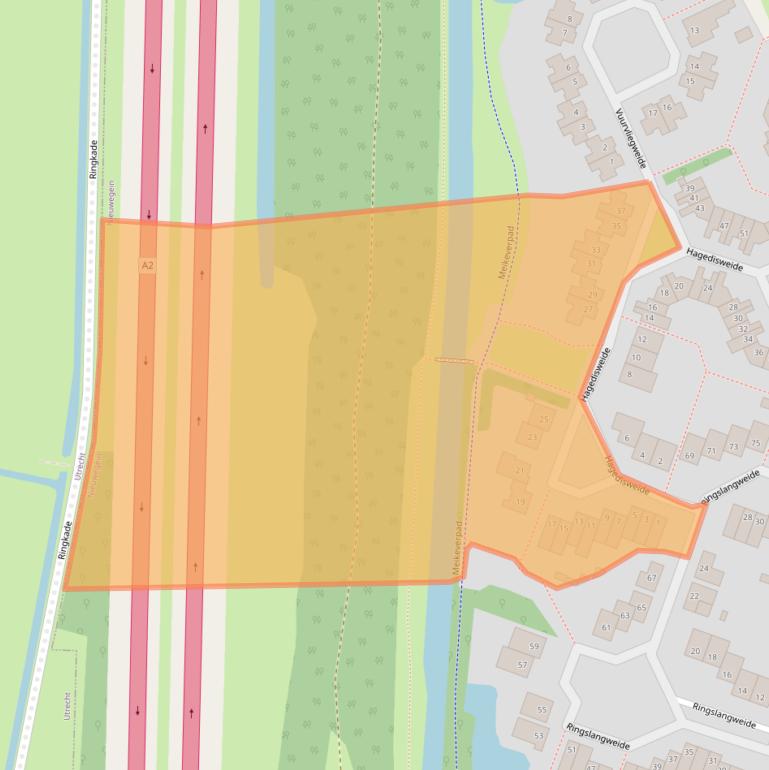 Kaart van postcodegebied 3437VN.