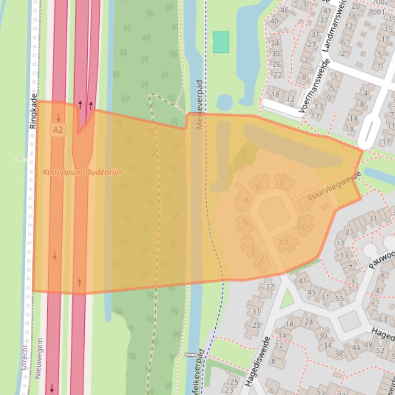 Kaart van postcodegebied 3437VT.