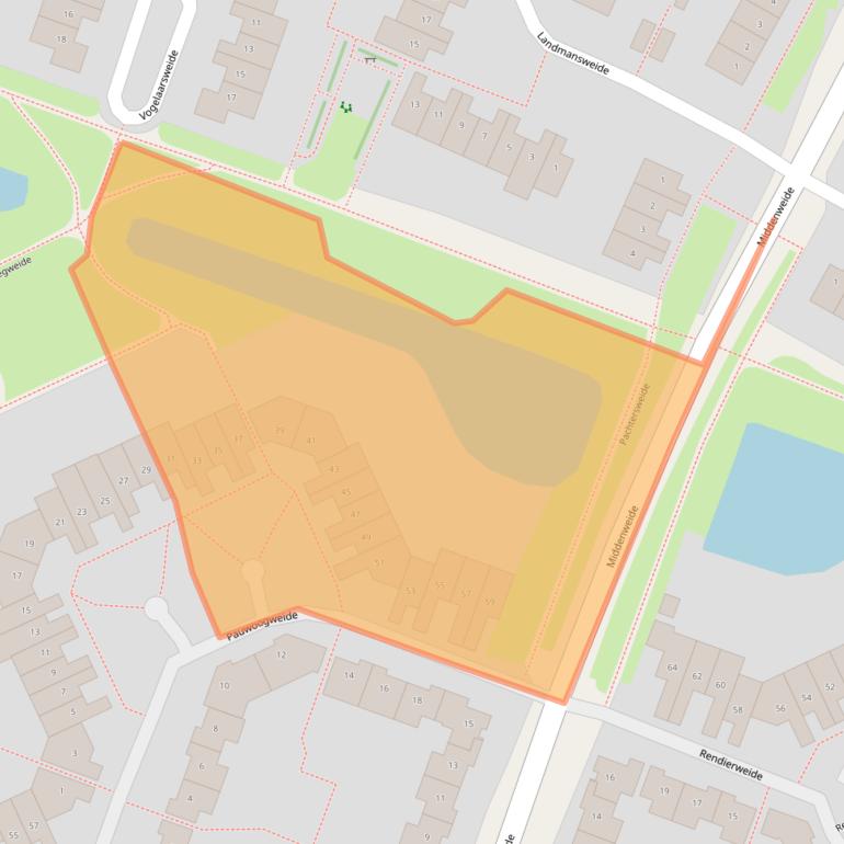 Kaart van postcodegebied 3437VW.