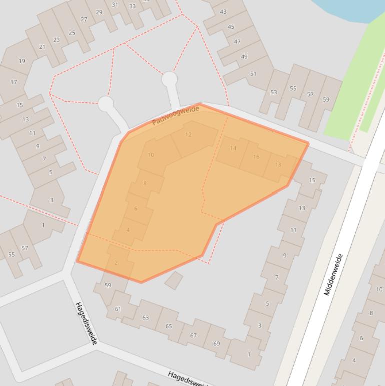 Kaart van postcodegebied 3437VX.