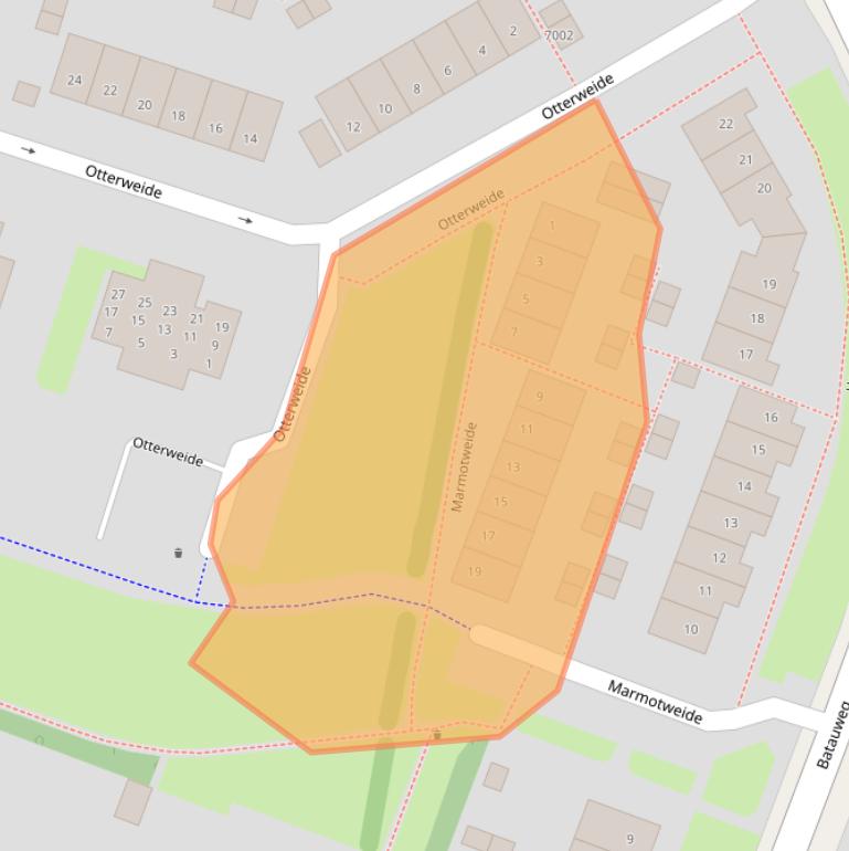 Kaart van postcodegebied 3437WB.