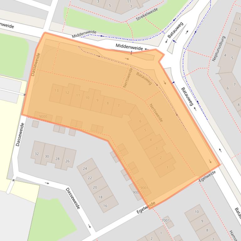 Kaart van postcodegebied 3437WK.