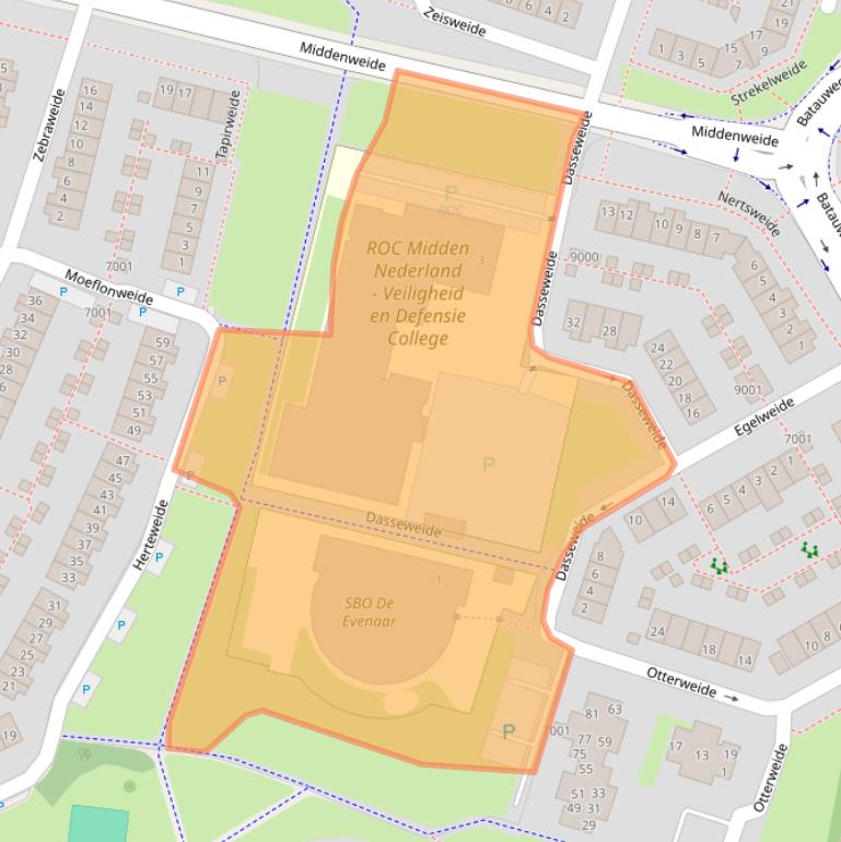 Kaart van postcodegebied 3437WN.