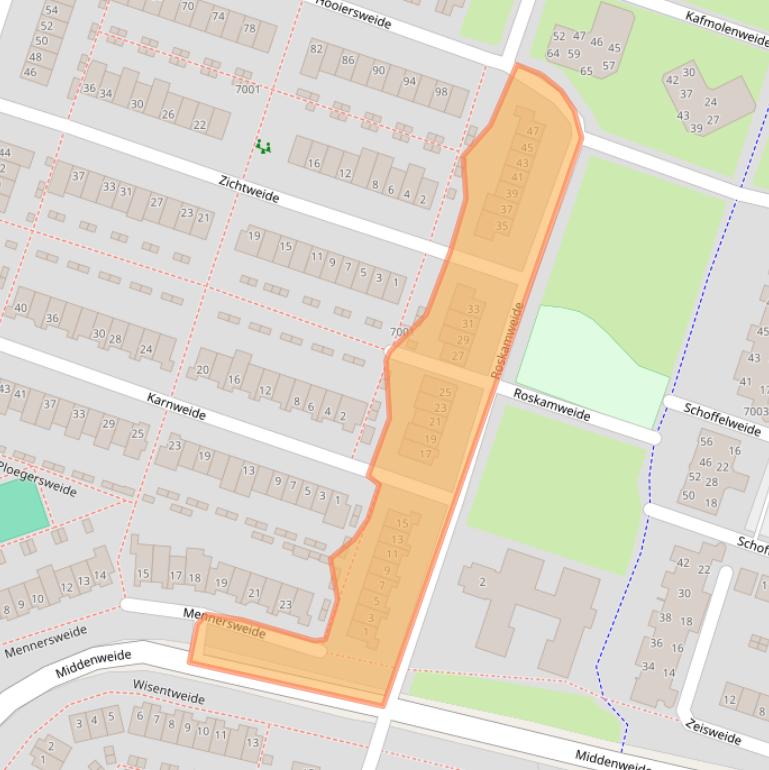 Kaart van postcodegebied 3437XA.
