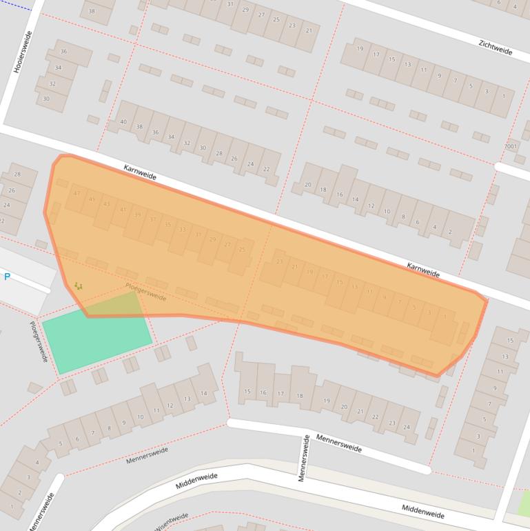Kaart van postcodegebied 3437XC.