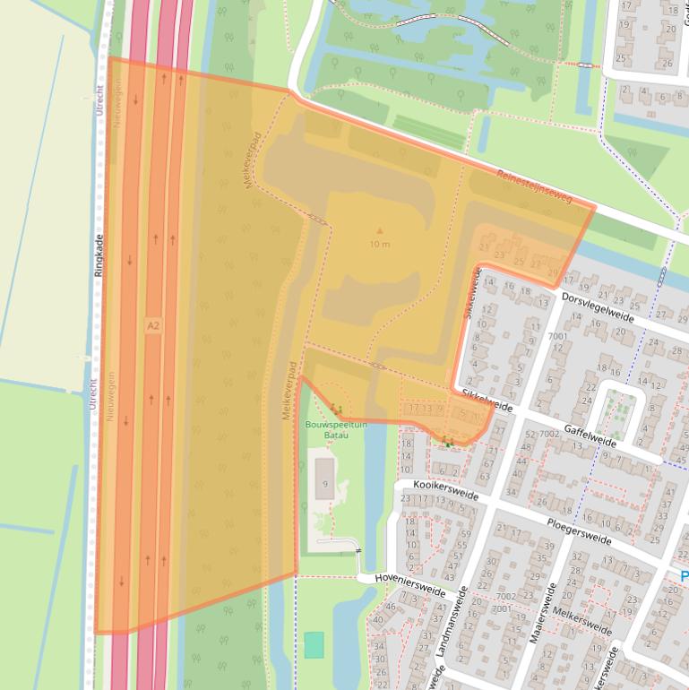 Kaart van postcodegebied 3437XJ.
