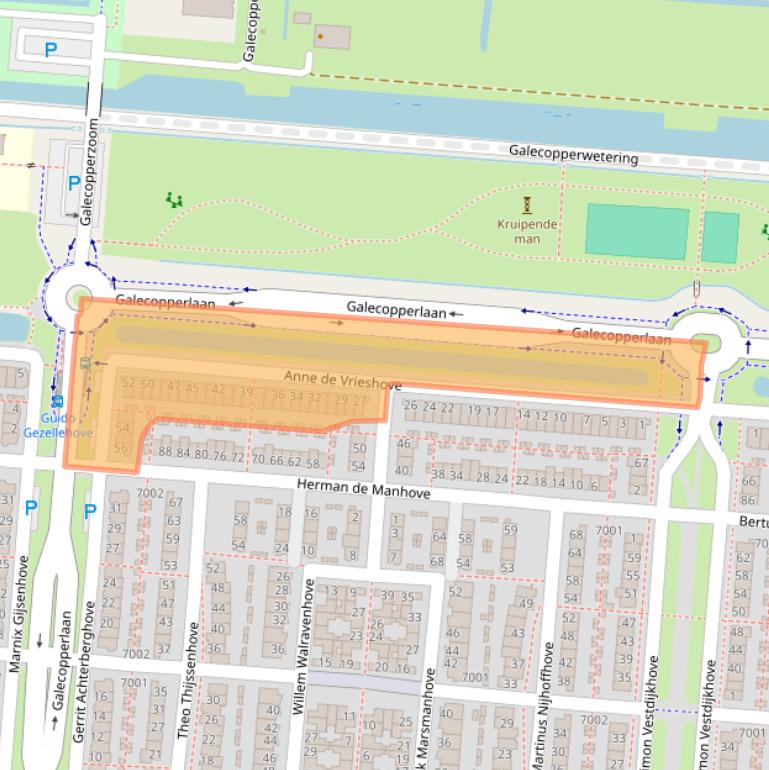 Kaart van postcodegebied 3437ZB.