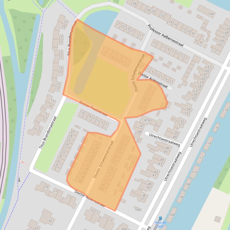 Kaart van postcodegebied 3438AW.