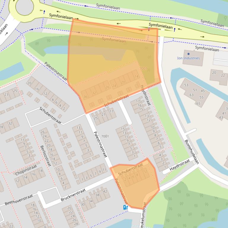 Kaart van postcodegebied 3438BG.